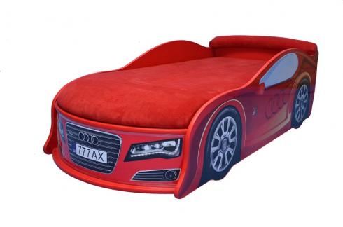 Ліжко-машина "AUDI" 150*70 з под. мех червона mebelkon