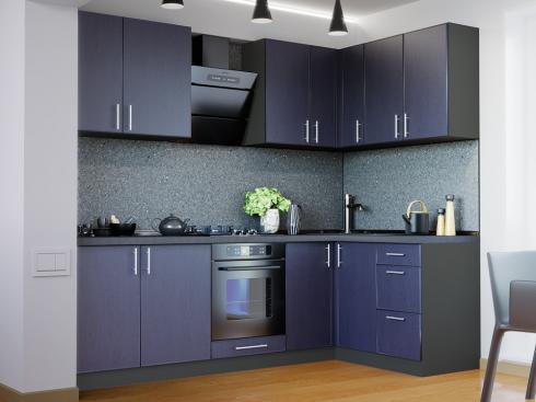 Кухонний комплект Соло темно-синій ЛДСП