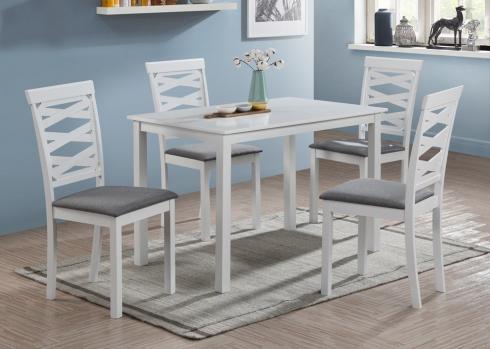 Комплект Бруклін стіл + 4 стільця білий